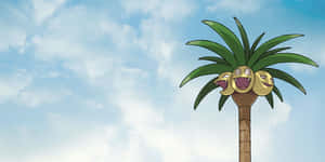 Exeggutor under en drømmehimmel — Anime skrivebord Bakgrunner