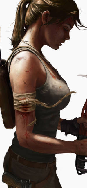 Lara Croft iPhone — Galaxy S25 Bakgrunner