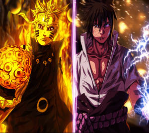 Fantastisk Naruto og Sasuke Rasengan — Naruto baryon-modus Bakgrunner