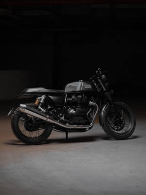 Fantastisk svart motorsykkel mørk 4k