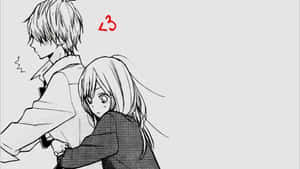 Fantastisk svart-hvitt anime-scene