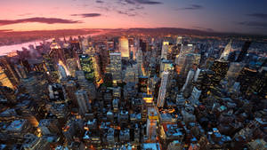 Toppvisning New York City bakgrunnsbilde — 1366x768 Bakgrunner
