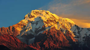 Annapurna-massivet Himalaya-fjell 4k bakgrunn.