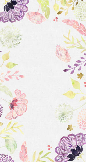 Fargerike stiliserte blomster Floral iPhone