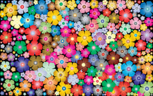 Fargerikt blomstermønster bakgrunn