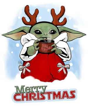 Baby Yoda jul — God jul Bakgrunner