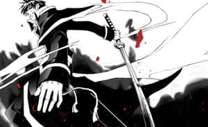 Fengslende svart-hvitt anime-landskap