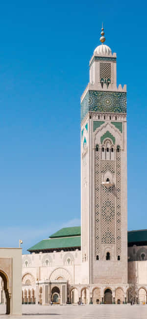 Fengslende utsikt over Hassan II-moskeen ved solnedgang — Redmi Note 15 Pro 4G Bakgrunner