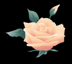 Ferskenrose-illustrasjon