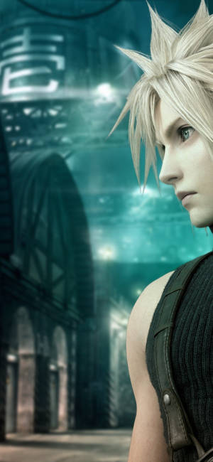 Final Fantasy 7 Cloud sideprofil bakgrunnsbilde — iPhone 16 Pro Bakgrunner