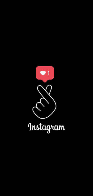 Fingerhjerte Instagram Kunst bakgrunnsbilde — iPhone 13 Pro Max Bakgrunner