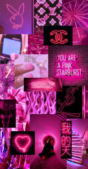 Neon rosa estetiske bilder — Neon rosa estetikk Bakgrunner