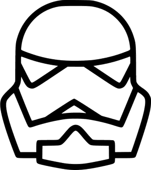 First Order Stormtrooper-hjelm omriss