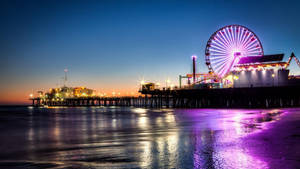 Fiskebrygge Los Angeles solnedgang bakgrunnsbilde — Sunset Boulevard Bakgrunner