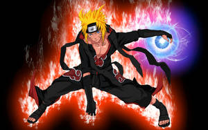 Fantastisk kunstverk av Minato Namikaze i Naruto skrivebordsbakgrunn.