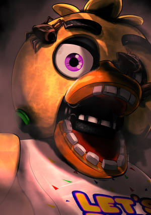 FNAF Chica Digital Kunst bakgrunnsbilde — Oppo Pad 5 Matteskjerm Bakgrunner