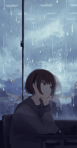 Trist anime-bakgrunn