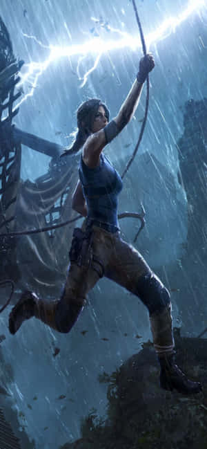 iPhone Xs Max Rise Of The Tomb Raider Bakgrunn — iPhone Xs Bakgrunner