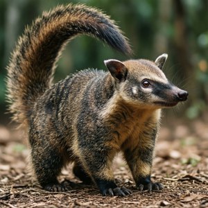 En numbat inntar en defensiv holdning, våken og klar. — Pixel Watch 5 Bakgrunner