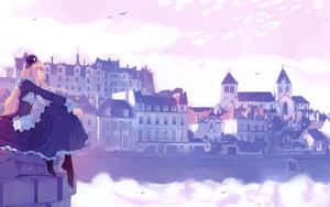 Fortryllende anime-scenery i en mystisk skog — Vakker anime Bakgrunner