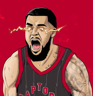 Fred Vanvleet lyn kunst bakgrunn — Galaxy Z Flip7 FE Bakgrunner