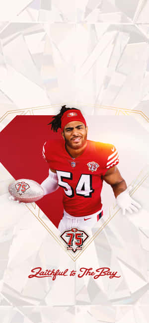 Fred Warner American Football Redigering — iPhone 15 Pro Bakgrunner