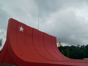 Martyrs Mausoleum Yangon City bakgrunnsbilde — 4:3 Bakgrunner