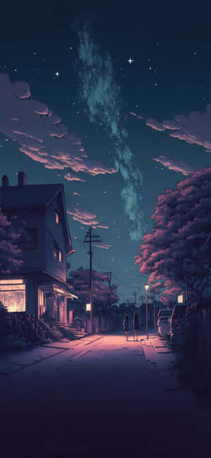 Anime-estetisk bakgrunn — Oppo Bakgrunner