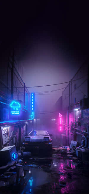 Cyberpunk-bakgrunn — ZTE Blade A Bakgrunner