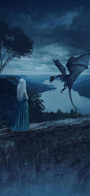Game Of Thrones Sesong 8 Drage Bakgrunnsbilde — iPhone 14 Bakgrunner