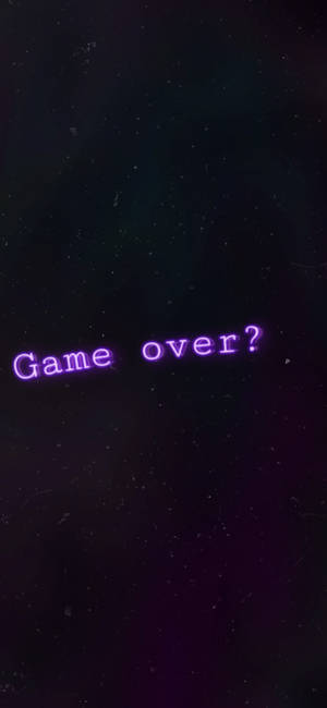 Game Over svart og lilla estetikk — iPhone 12 Pro Max Bakgrunner