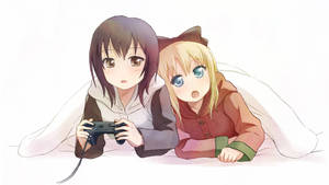 Gaming anime lesbiske bakgrunnsbilde