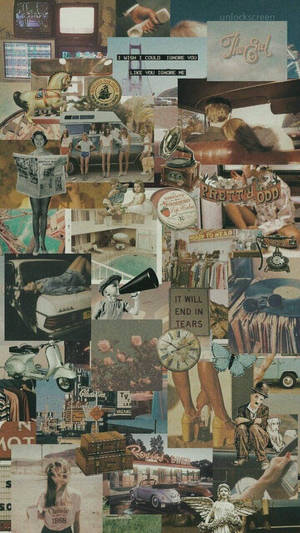 Gammelt estetisk collage — Retro estetikk Bakgrunner