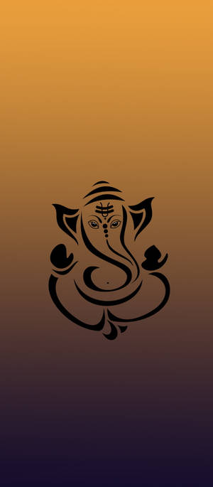 Ganesh Gul Svart Ombre iPhone — Galaxy Z Flip Bakgrunner