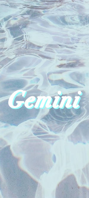 Gemini stjernetegn estetisk aqua-bakgrunn — Pixel 11 Bakgrunner