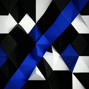 Abstrakt geometrisk design med Thin Blue Line-farger. — OLED Bakgrunner