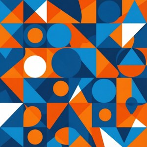 Geometrisk mønster med trekanter og sirkler i Eventbrite-farger med integrert logo. — Tecno Phantom Bakgrunner