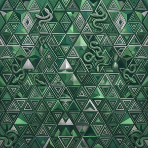 Moderne geometrisk mønster med slange-motiver. — Slytherin-estetikk Bakgrunner