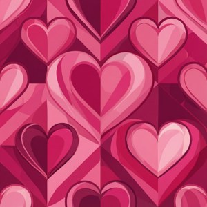 Abstrakt geometrisk hjertemønster SVG i rosa toner til morsdag. — Pixel Watch 5 Bakgrunner