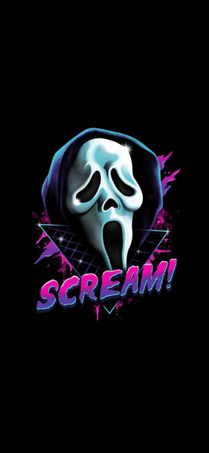 Ghostface Scream retro art-bakgrunn — Pixel 9 Pro Bakgrunner