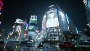 Ghostwire Tokyo Shibuya gangfelt bakgrunnsbilde