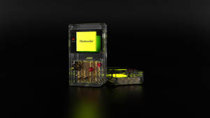 Gjennomsiktige Nintendo Game Boy-modeller som lyser grønt bakgrunnsbilde