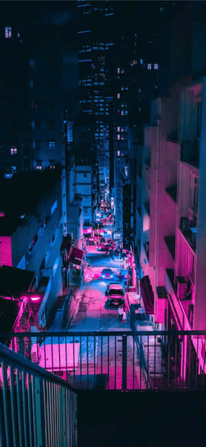 Vaporwave iPhone — Xiaomi 17 Max Bakgrunner