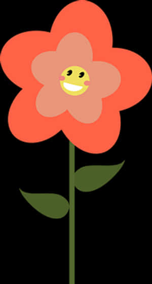 Glad blomst tegneserie