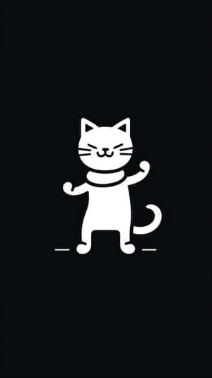 Glad dansende katt illustrasjon