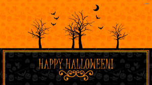 Glad vintage Halloween-plakat
