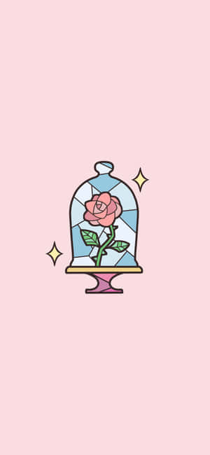 Glassrose rosa estetisk blomst — Tecno Spark 50 4G Bakgrunner