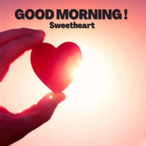 God morgen kjæreste hjerte silhuett
