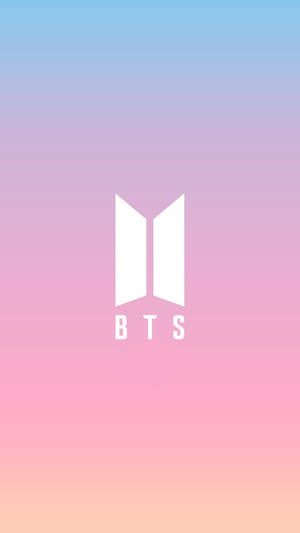 Bakgrunnsbilde med gradient rosa BTS-logo — Bts-logo-GIF Bakgrunner
