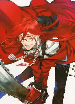 Grell Sutcliff inntar en positur i et imponerende bakgrunnsbilde — Kindle Bakgrunner